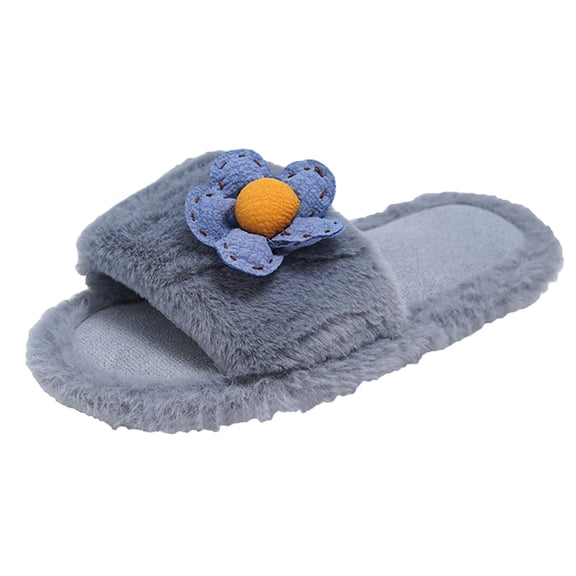 Vedolay Women's Shoe Comfort Slippers Plush Lining Slip-On House Shoes for Indoor Grey,37