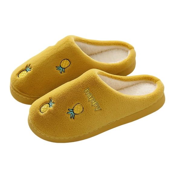 Vedolay Women's Shoe Knit House Slippers for Women Bedroom Slippers Yellow,36-37