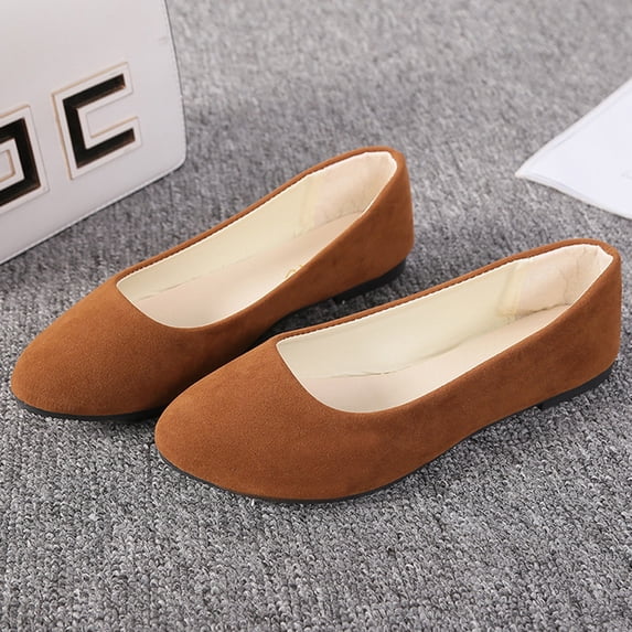 Vedolay Women's Shoes Women's Loafers Outdoor Casual Fashion Comfort Rubber Sole Flats Shoes,Brown 8