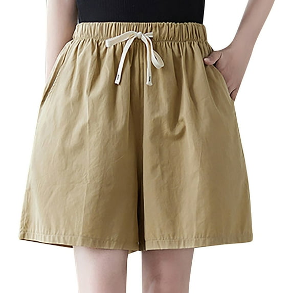 Vedolay Women's Shorts Short for Womens 2023 Sequin Shimmer Rave Booty Metallic Shorts Black Red Silver Gold,Khaki XXL