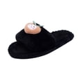thumbnail image 1 of Vedolay Women's Slippers Fuzzy Slippers Lightweight House Shoes Slip On for Indoor Black,41, 1 of 4