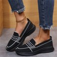 thumbnail image 1 of Vedolay Women's Sneakers Women's Slip on Loafer Shoes Comfortable Knit Walking Flats Shoes,Gray 6.5, 1 of 5