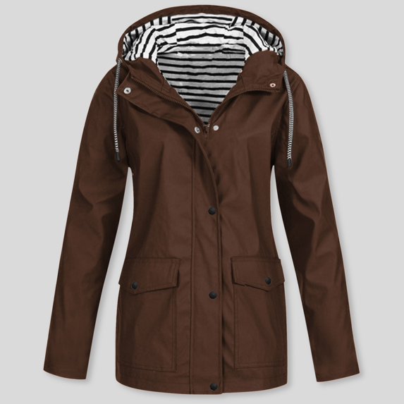 Vedolay Women's Suit Jackets Women's Casual Jacket Professional Work Suit Jacket with Pockets,Brown 3XL