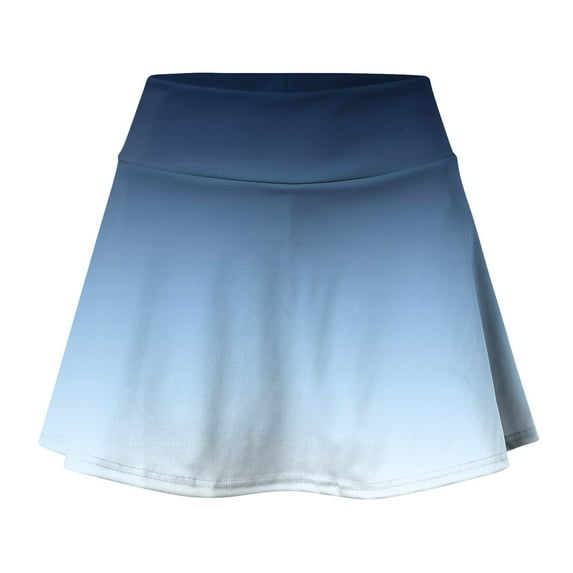Vedolay Women's Summer High Waisted Gradient Color Short Skirt,Blue XXL