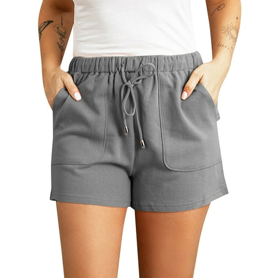 Vedolay Women's Summer Short Short for Womens 2024 Plus Size Zipper Front Split Skorts,Gray XXL