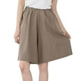 thumbnail image 1 of Vedolay Women's Summer Shorts Womens Summer Cute Shorts Casual Side Pockets High Waisted Shorts with Back Elastic Waist,Khaki XXL, 1 of 3