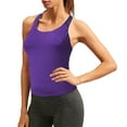 thumbnail image 1 of Vedolay Women's Summer Tank Tops Crewneck Sleeveless Slim Fit Top,Purple M, 1 of 5