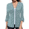 thumbnail image 1 of Vedolay Women's Sweaters Button Down Soft Long Sleeve Lightweight Ribbed Knit Shrug Green,L, 1 of 5