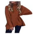 thumbnail image 1 of Vedolay Women's Sweaters Long Sleeve Loose Casual Knitwear Jumper Tunic Blouse Coffee,S, 1 of 3