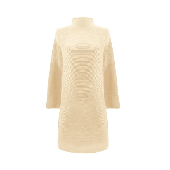 Vedolay Women's Sweaters Long Sleeve Pullover Striped Plus Size Knitted Sweaters Tops White,M