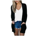 thumbnail image 1 of Vedolay Women's Sweaters Open Front Knit Coat Shrugs for Women Black,XL, 1 of 2