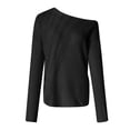 thumbnail image 1 of Vedolay Women's Sweaters Women's Lightweight Long Sleeve Crew Neck Striped Casual Knitted Pullover Tops,Black L, 1 of 3