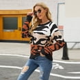 thumbnail image 1 of Vedolay Women's Sweaters Womens 2023 Fall Fashion Long Sleeve Sweater Ruffle Slim Fit Pullover Top,Red XL, 1 of 5