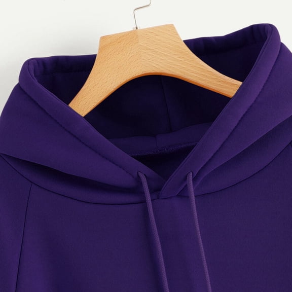 Vedolay Women's Tops Long Sleeve Shirts for Women 2023 Fall 2023 Crewneck Pullover Casual Sweatshirts,Purple M