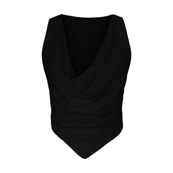 Vedolay Women's Tops Tank Tops for Women Basic Sleeveless Shirts Ribbed Slim Fitted Workout Summer Blouse,Black XL