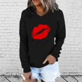 thumbnail image 1 of Vedolay Women's Tops Women 2023 Half Zip Cropped Hoodies Pullover Sweatshirts Winter Clothes,Black XXL, 1 of 5