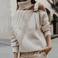 thumbnail image 1 of Vedolay Women's Tops Women's Oversized Casual Crew Neck Long Sleeve Lightweight Knit Sweater,Beige S, 1 of 3