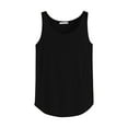 thumbnail image 1 of Vedolay Women's Tops Women's Summer Tank Top Scoop Neck Sleeveless Cotton Ribbed Shirts Basic Casual Workout Tees,Black One Size, 1 of 3