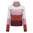 thumbnail image 1 of Vedolay Women's Tops Women's V-Neck Ribbed Long Sleeve Slim Knit Sweater Fall 2023 Trendy Clothes,Pink S, 1 of 5