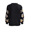 thumbnail image 1 of Vedolay Women's Tops Womens 2023 Sweaters Trendy Fal Long Balloon Sleeve Loose Pullover Top,Black S, 1 of 4
