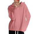 thumbnail image 1 of Vedolay Women's Tops Womens Sweater 2023 Long Sleeve Ribbed Knit Loose Oversized Pullover Sweaters,Pink One Size, 1 of 1