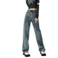 thumbnail image 1 of Vedolay Women's Wide Leg Jeans Womens Cargo Jeans Summer Casual Jeans Denim Pants Blue,2XL, 1 of 5