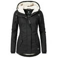 thumbnail image 1 of Vedolay Women's Winter Coats 2023 Waterproof Rain Jacket Raincoat Outdoor Hooded Windbreaker Black,XL, 1 of 5