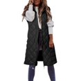 thumbnail image 1 of Vedolay Women's Winter Coats Business Winter Work Lady Solid Button Coat Fall Coat Black,2XL, 1 of 5