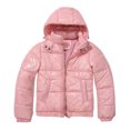 thumbnail image 1 of Vedolay Women's Winter Coats Winter Warm Loose Plush Zip Hooded Jacket Coat Pink,S, 1 of 5
