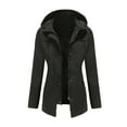 thumbnail image 1 of Vedolay Womens 2023 Jackets Womens Basic Solid Color Button Down Casual Jacket With Pockets,Black XL, 1 of 5