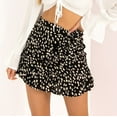thumbnail image 1 of Vedolay Womens 2023 Summer Casual High Waist Floral Print Short Skirt,Black S, 1 of 4