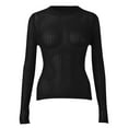 thumbnail image 1 of Vedolay Womens 2023 Sweaters Womens 2023 Long Sleeve Neck Oversized Pullover Sweater Knit Tops,Black L, 1 of 5