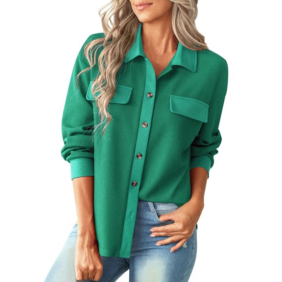 Vedolay Womens Blazer Jackets Long Cardigan Blazer Jackets Fall Dressy Casual Jackets Green,S