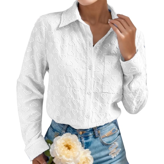 Vedolay Womens Blouses Workwear Shirt Elegant formal Chiffon Blouse White,S