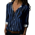 thumbnail image 1 of Vedolay Womens Button Down Shirts Dressy Women's Long Sleeve Shirts Blue,2XL, 1 of 5