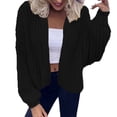 thumbnail image 1 of Vedolay Womens Cardigan Sweaters Casual Cardigans Full Zipper Knitwear Sweaters Coat Black,M, 1 of 5