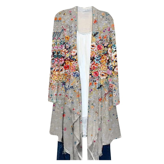 Vedolay Womens Cardigan Sweaters Casual Lightweight Knit Cardigan Sweaters for Female Gray,XL