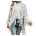 thumbnail image 1 of Vedolay Womens Cardigan Sweaters Full-Zipper Stand Collar Sweater 2023 White,One Size, 1 of 5