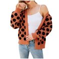 thumbnail image 1 of Vedolay Womens Cardigan Sweaters Long Sleeve Open Front Coat 2023 Orange,XL, 1 of 4