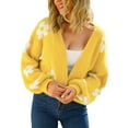 thumbnail image 1 of Vedolay Womens Cardigans Lightweight Button Down V Neck Soft Knit Cardigan Sweaters Yellow,XL, 1 of 5