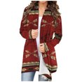 thumbnail image 1 of Vedolay Womens Cardigans Lightweight Long Sleeve Cropped Cardigan Sweaters Crochet Knit Button Up Tops Brown,XL, 1 of 4