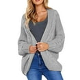 thumbnail image 1 of Vedolay Womens Cardigans Lightweight Long Sleeve Oversized Open Front Sweaters Coat Gray,One Size, 1 of 4