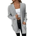 thumbnail image 1 of Vedolay Womens Cardigans Lightweight Loose Cardigan Coat Cover up Women Cardigan Coat 2023 Gray,L, 1 of 5