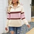 thumbnail image 1 of Vedolay Womens Casual Tops Women's 2023 Lantern Long Sleeve Crewneck Casual Solid Color Ribbed Pullover Sweater,B XL, 1 of 4