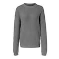 thumbnail image 1 of Vedolay Womens Casual Tops Womens Fall Pullover Sweaters Casual Crew Neck Long Sleeve Lightweight Tops,Gray S, 1 of 4
