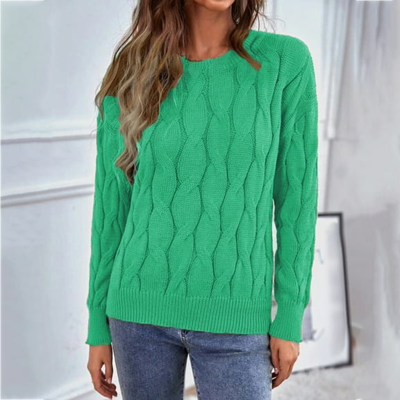 Vedolay Womens Casual Tops Womens Sweaters Causal Long Sleeve V Neck Lightweight Pullover Top,Green M