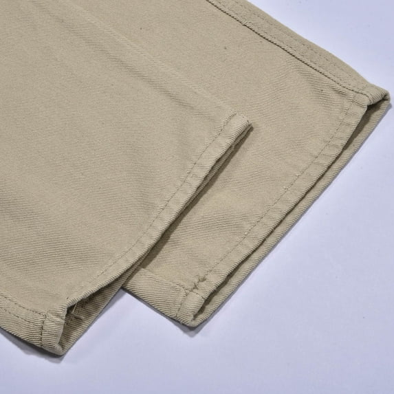 Vedolay Womens Casual Trousers Women's Denim Joggers Drawstring Elastic Waist Relaxed Fit Jeans with Pocket,Khaki S