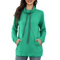 thumbnail image 1 of Vedolay Womens Clothes 2023 Tight Fit Lightweight Solid Long Sleeves Top Green,M, 1 of 5