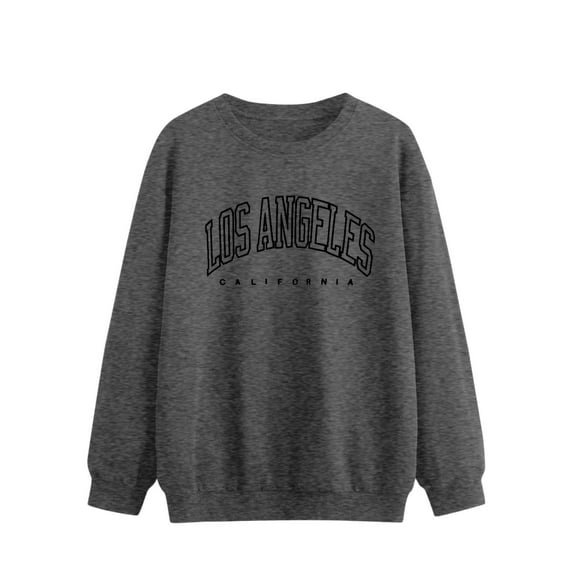 Vedolay Womens Clothes Loose Long-Sleeved Sweater Blouse Dark Gray,L