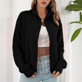 thumbnail image 1 of Vedolay Womens Coat Womens Cropped Coat Casual Open Front Crop Casual Jackets,Black L, 1 of 4